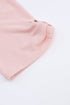 Ribbed Roll-tab Sleeve Chest Pocket Oversize Top